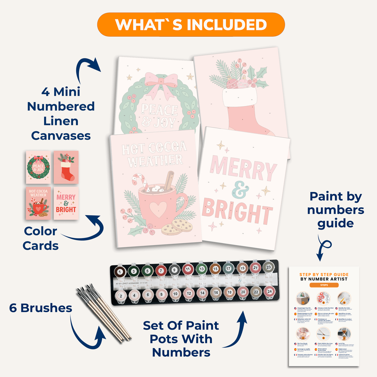 Christmas Merriment - Number Artist Paint by Numbers Kits