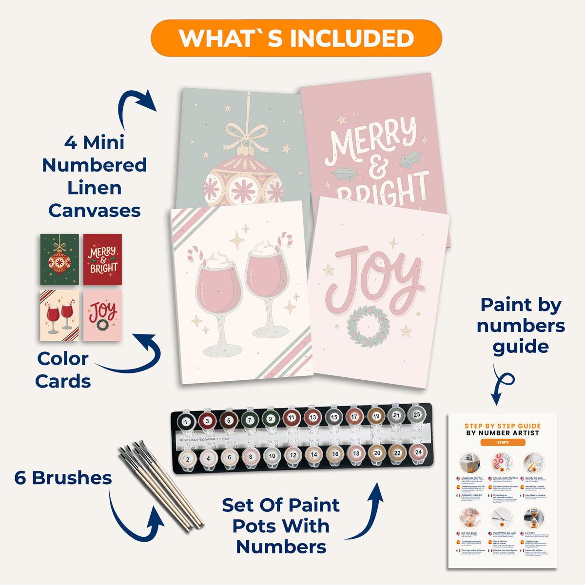 Merry and Bright - Number Artist Paint by Numbers Kits