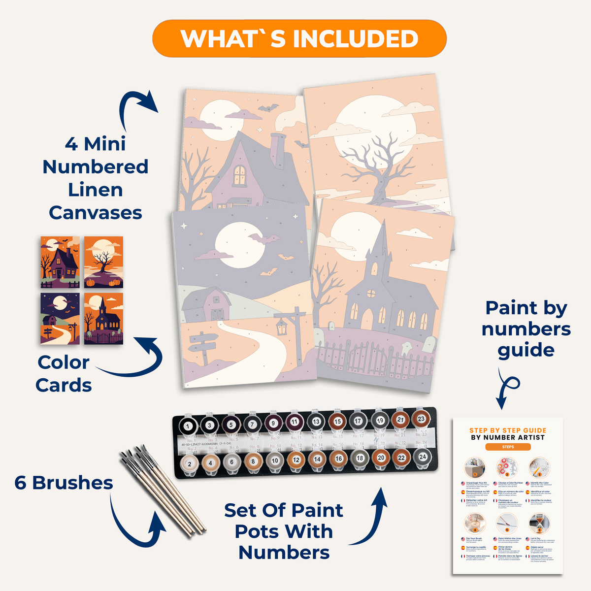Midnight Spooks - Number Artist Paint by Numbers Kits