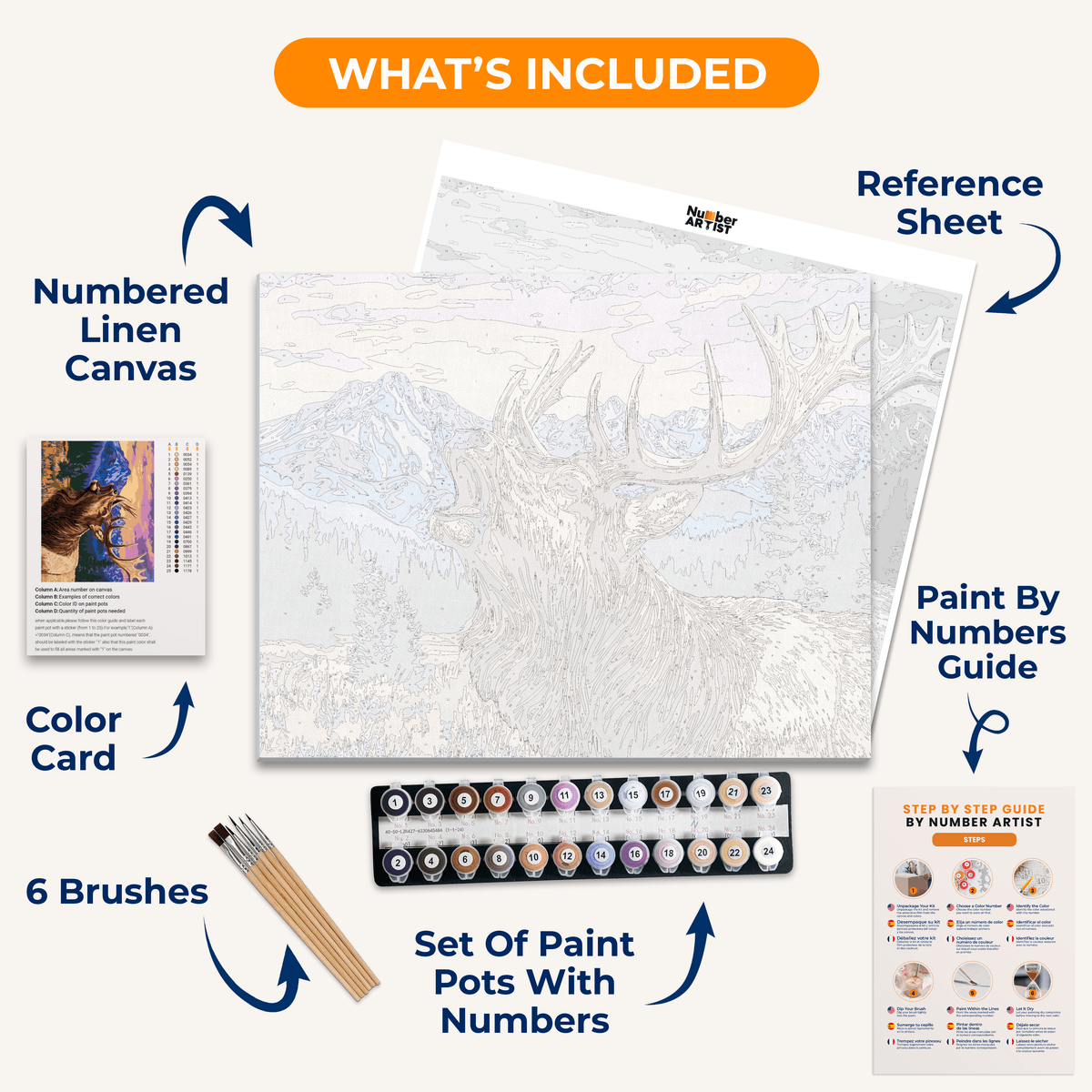 Bugling Elk - Number Artist Paint by Numbers Kits