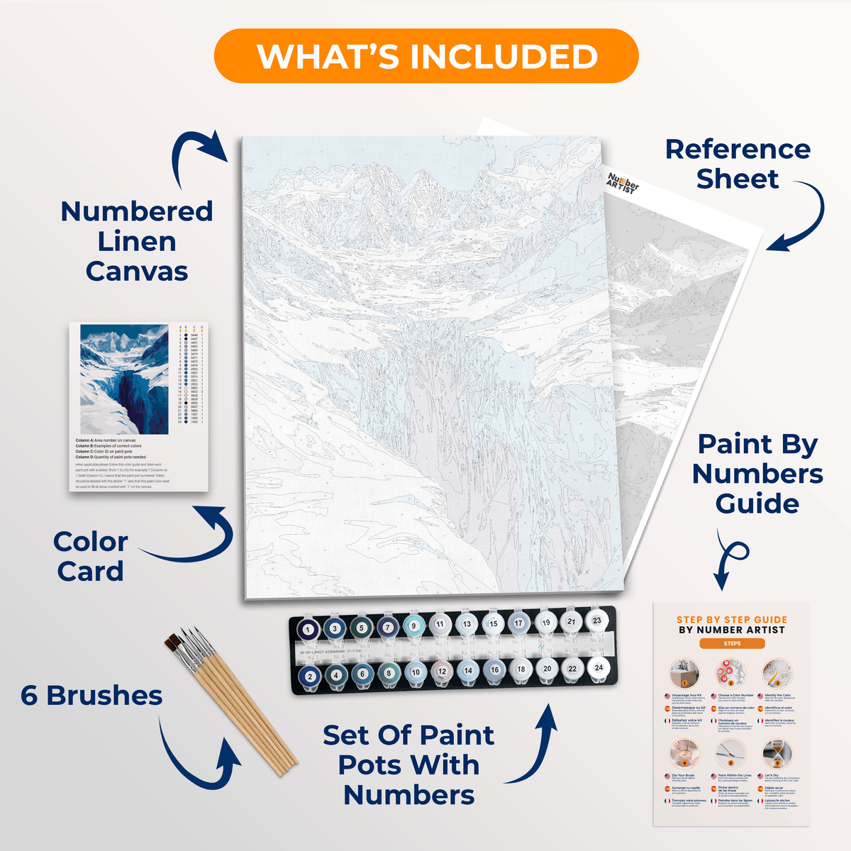 Glacial Crevasse - Number Artist Paint by Numbers Kits