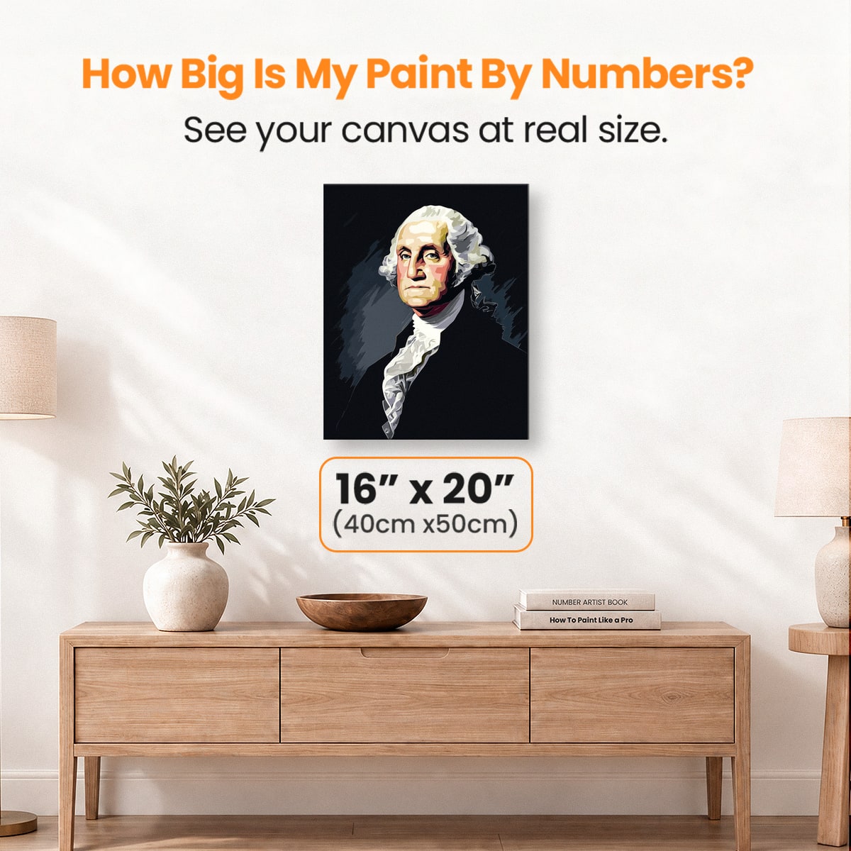 George Washington Portrait - Number Artist Paint by Numbers Kits