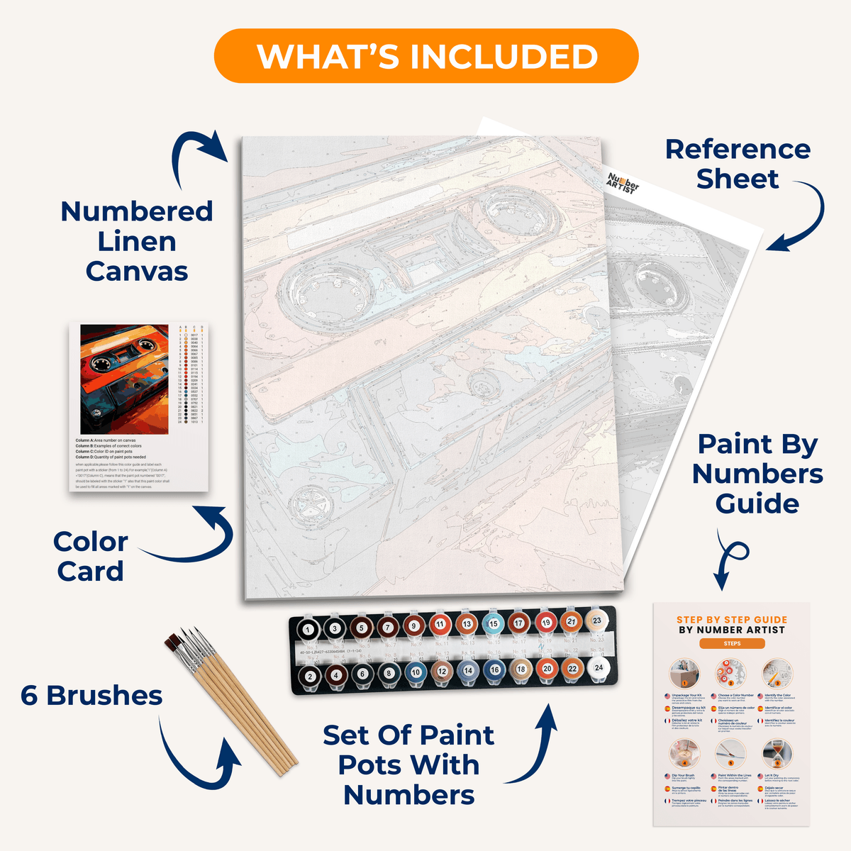 Cassette Tape - Number Artist Paint by Numbers Kits