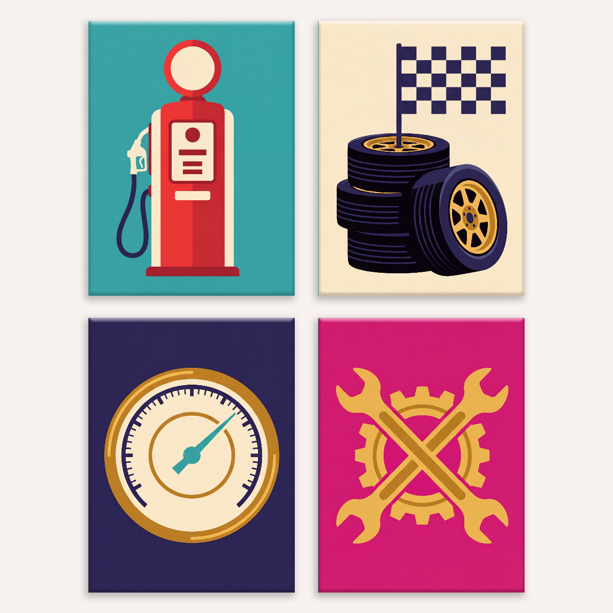 Garage Icons - Number Artist Paint by Numbers Kits