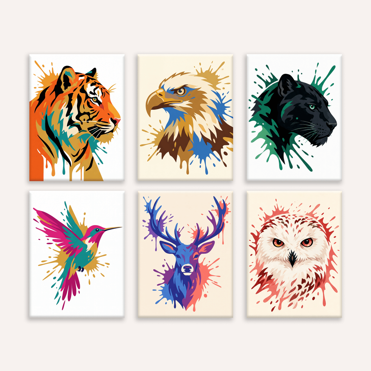Watercolor Wildlife - Number Artist Paint by Numbers Kits