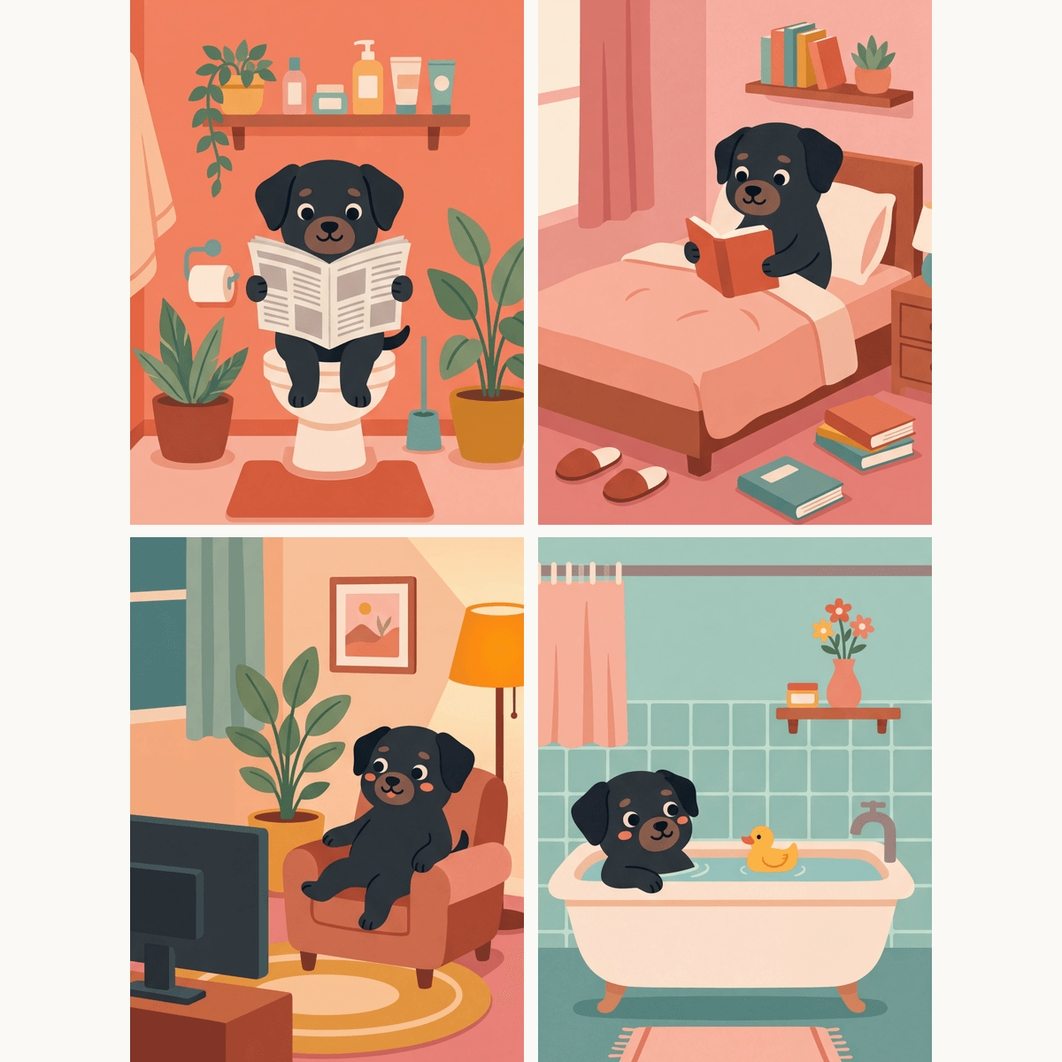 Puppy Routine - Number Artist Paint by Numbers Kits