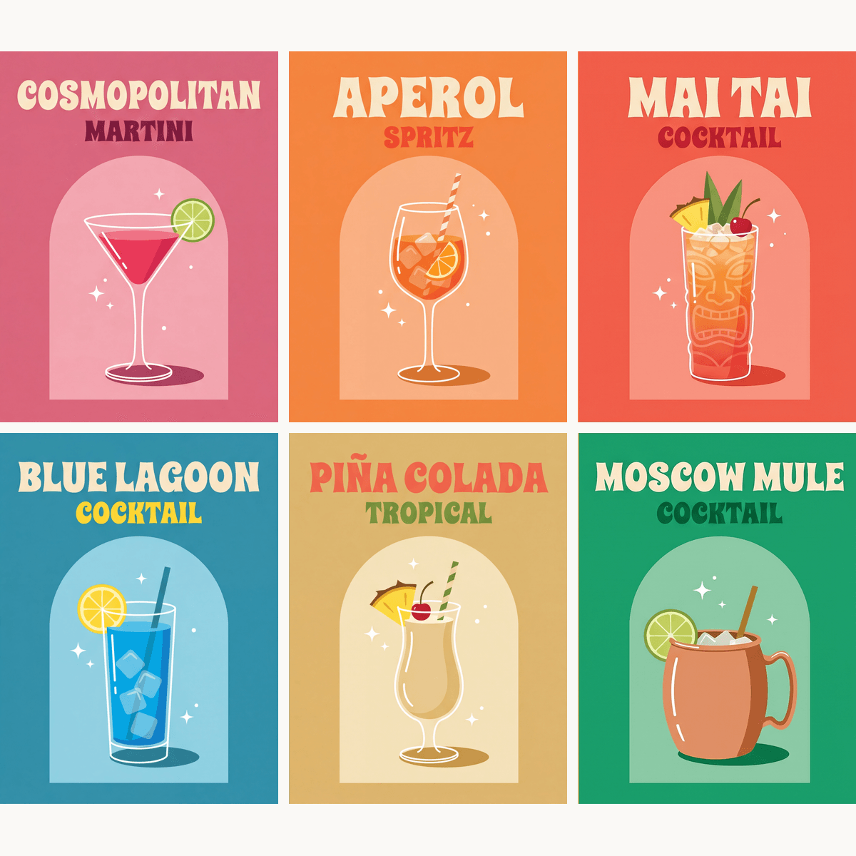 Cocktail Club Vol. 2 - Number Artist Paint by Numbers Kits