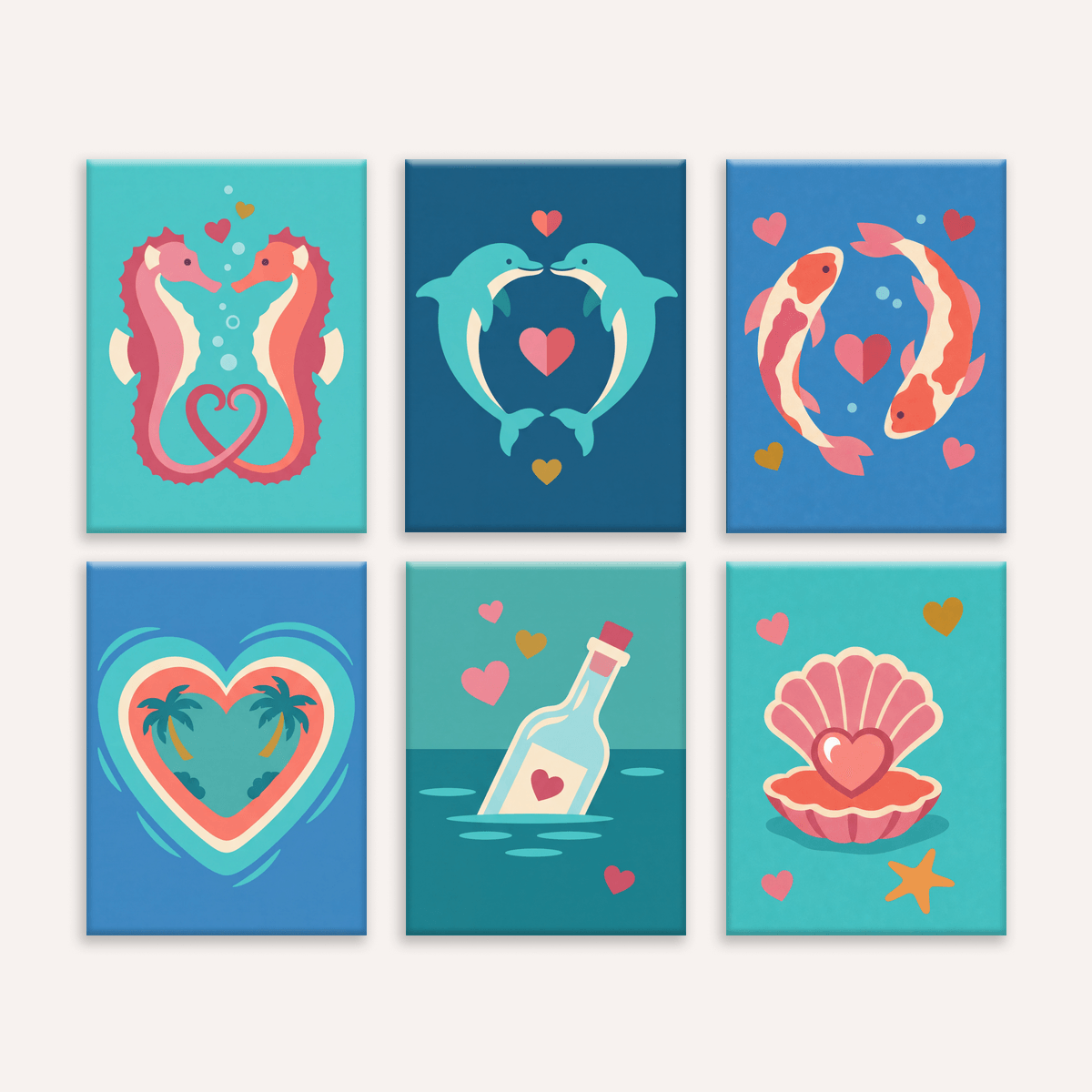 Aquatic Romance - Number Artist Paint by Numbers Kits