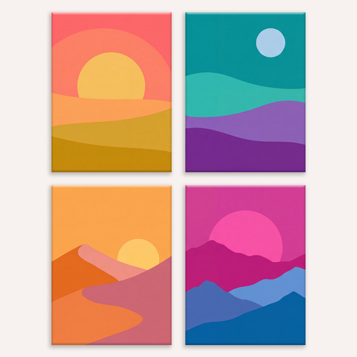 Minimal Landscapes - Number Artist Paint by Numbers Kits