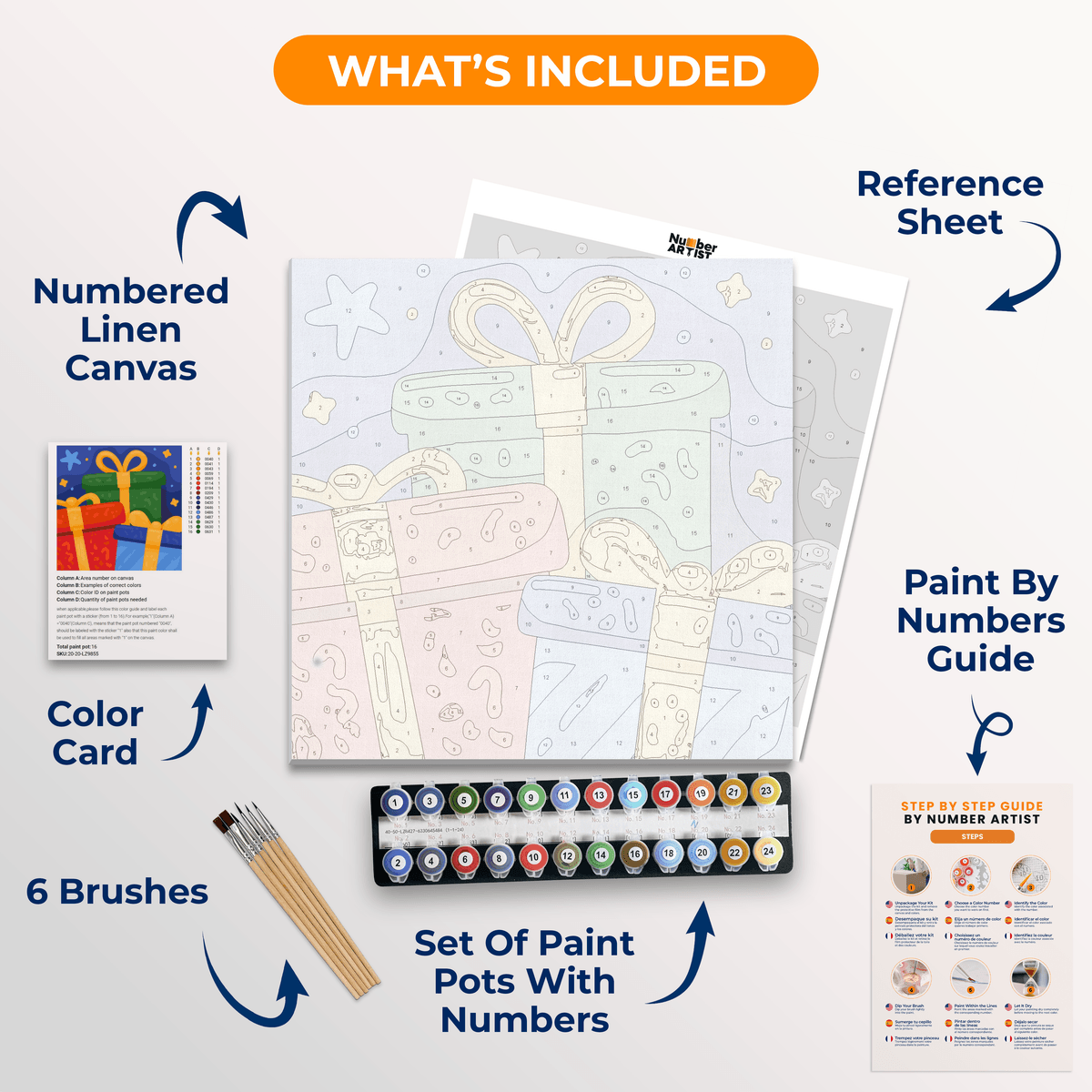 Christmas Presents - Number Artist Paint by Numbers Kits