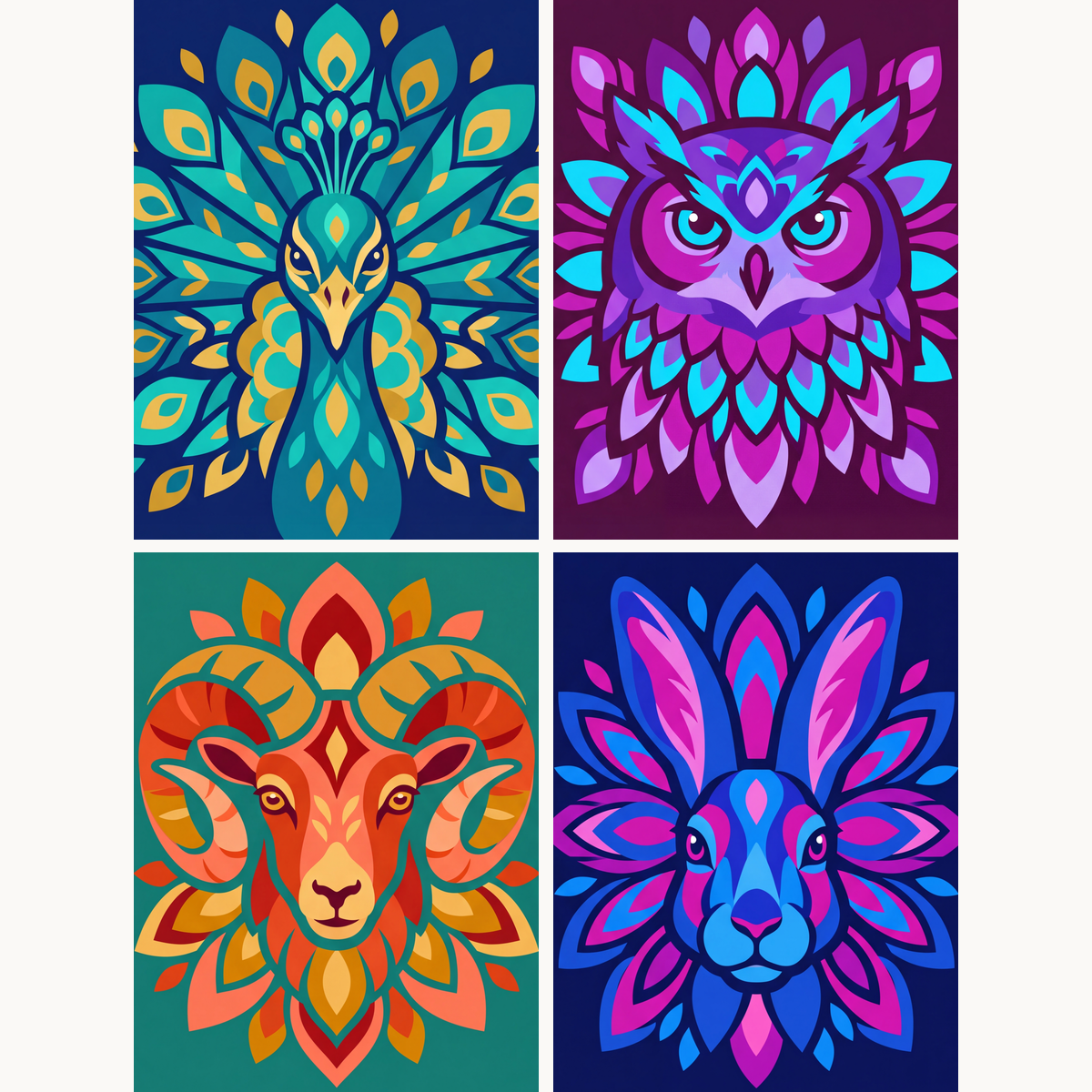Ornamental Animals - Number Artist Paint by Numbers Kits