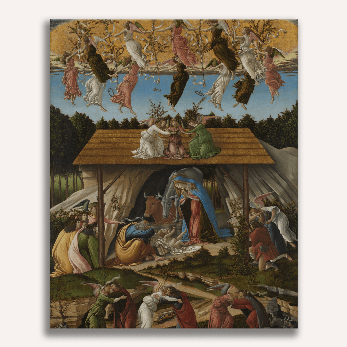 The Mystical Nativity by Sandro Botticelli - Number Artist Paint by Numbers Kits