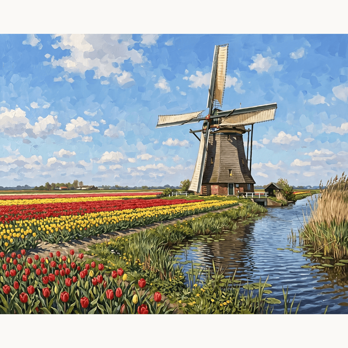 Tulip Windmill Bliss - Number Artist Paint by Numbers Kits