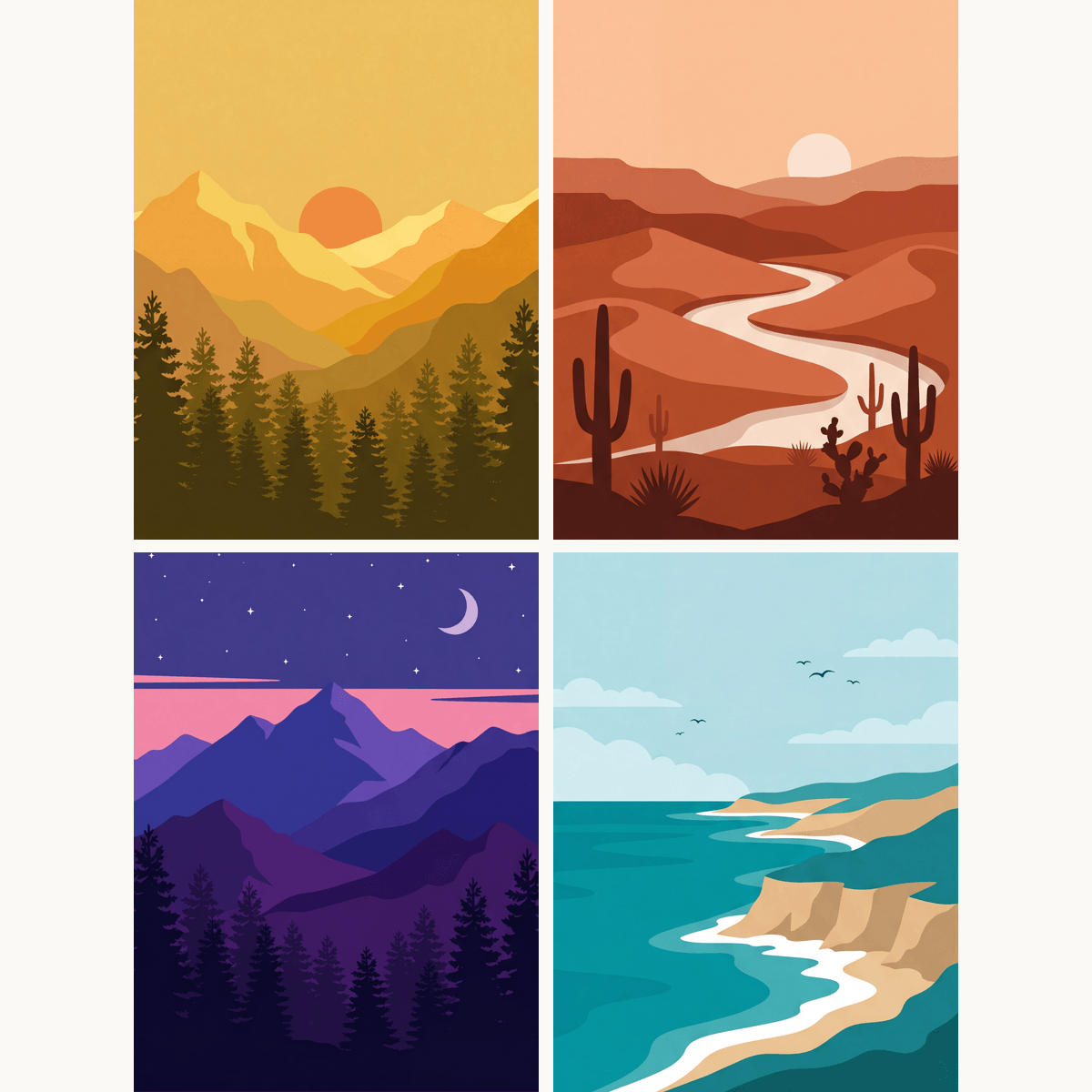 Wild Landscapes - Number Artist Paint by Numbers Kits