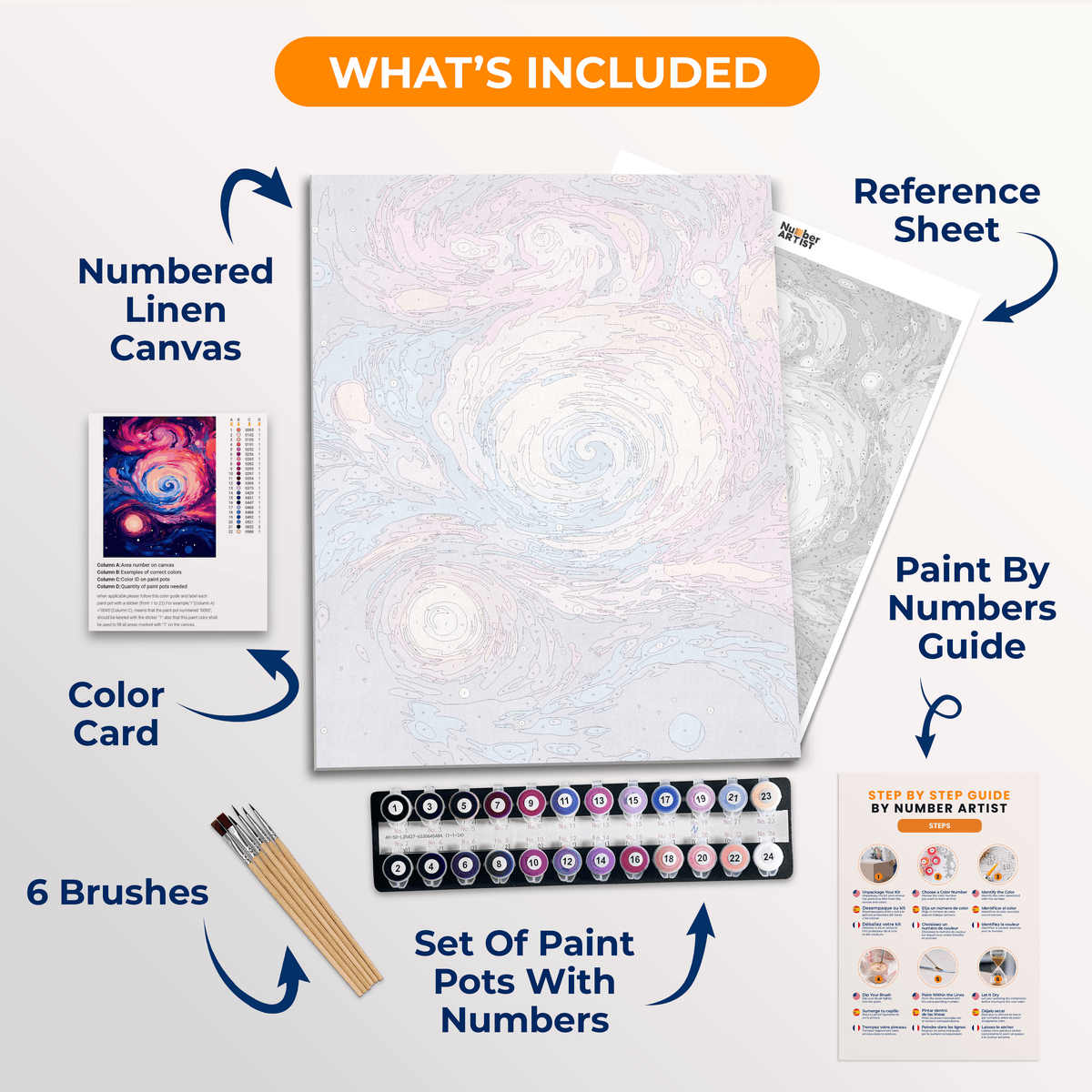 Vibrant Nebula - Number Artist Paint by Numbers Kits