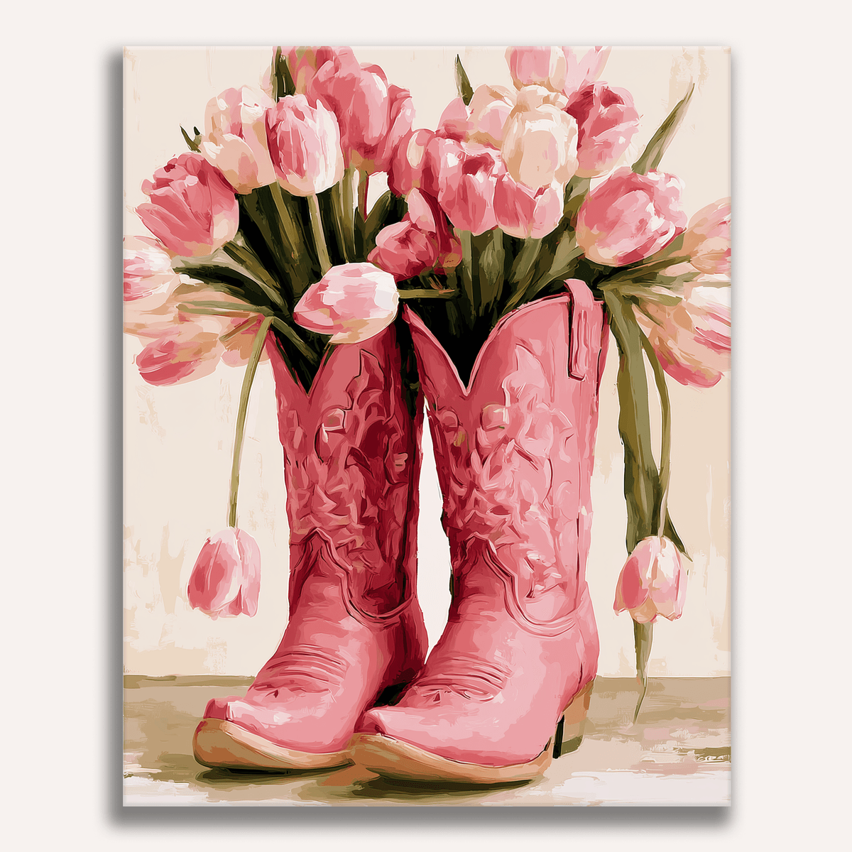Boots & Tulips - Number Artist Paint by Numbers Kits