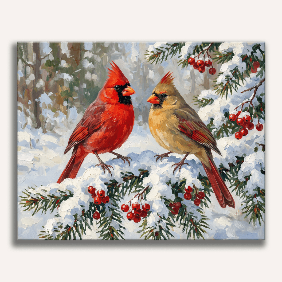 Cardinal Winter Glow - Number Artist Paint by Numbers Kits