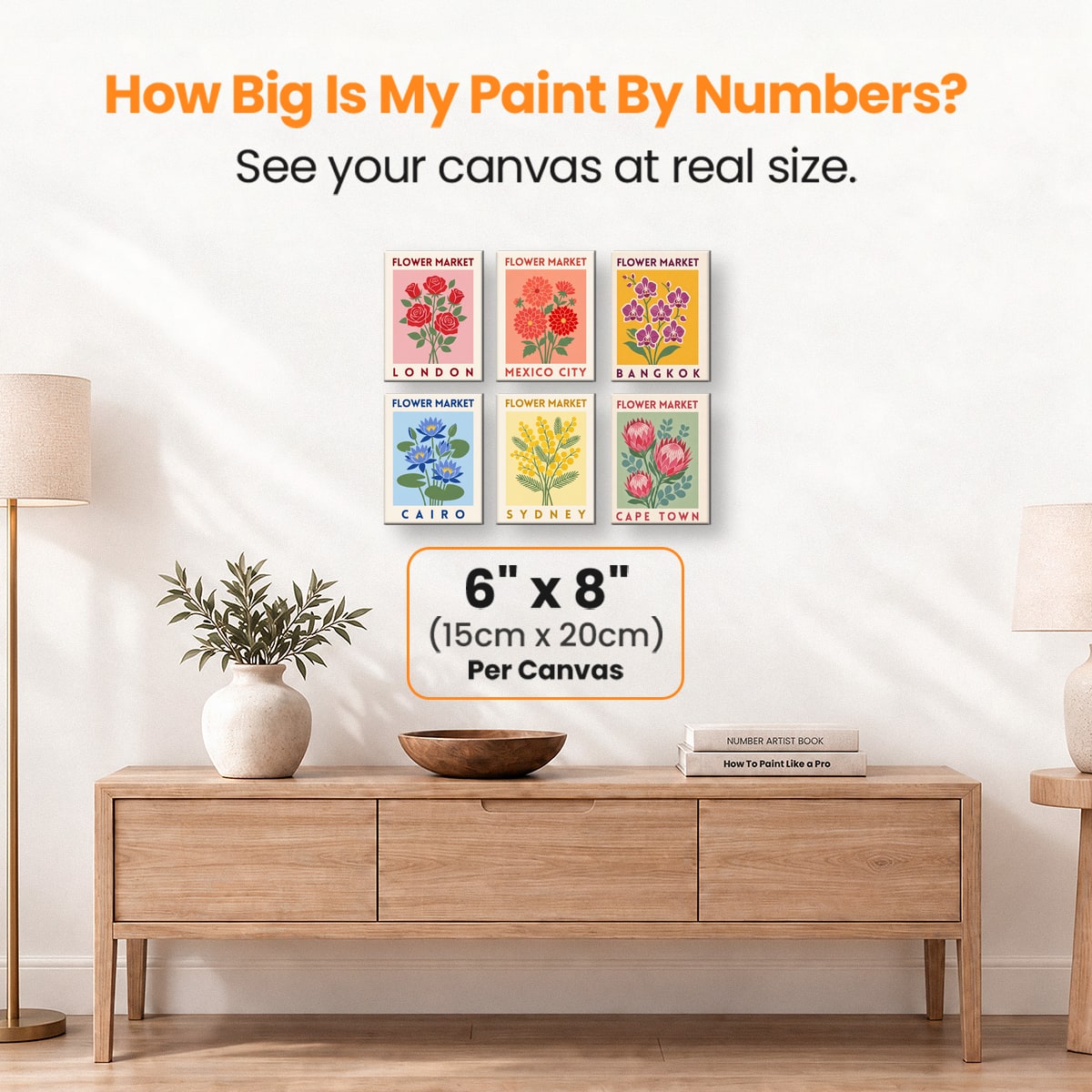 Flower Market Passport - Number Artist Paint by Numbers Kits