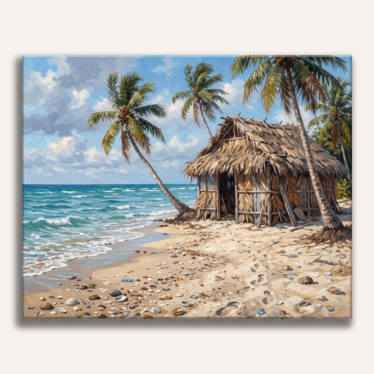 Palm Hut Paradise - Number Artist Paint by Numbers Kits