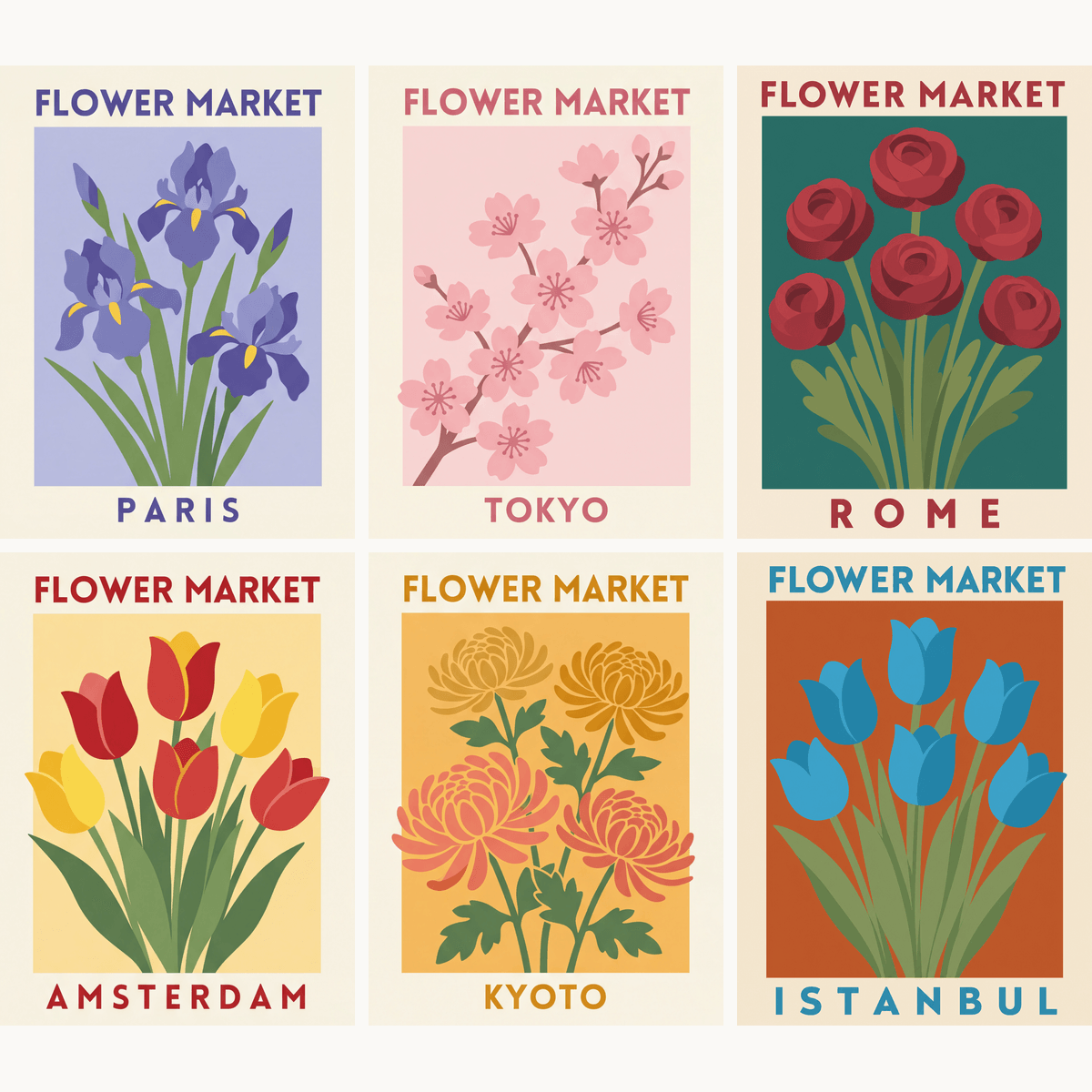 Flower Market - Number Artist Paint by Numbers Kits