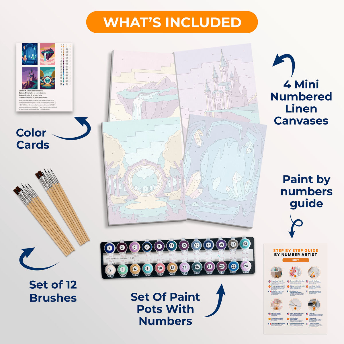 Enchanted Realms - Number Artist Paint by Numbers Kits