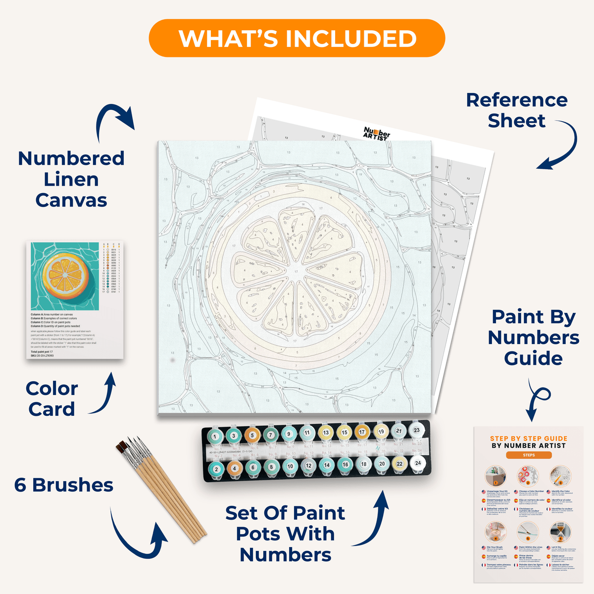 Lemon Float - Number Artist Paint by Numbers Kits