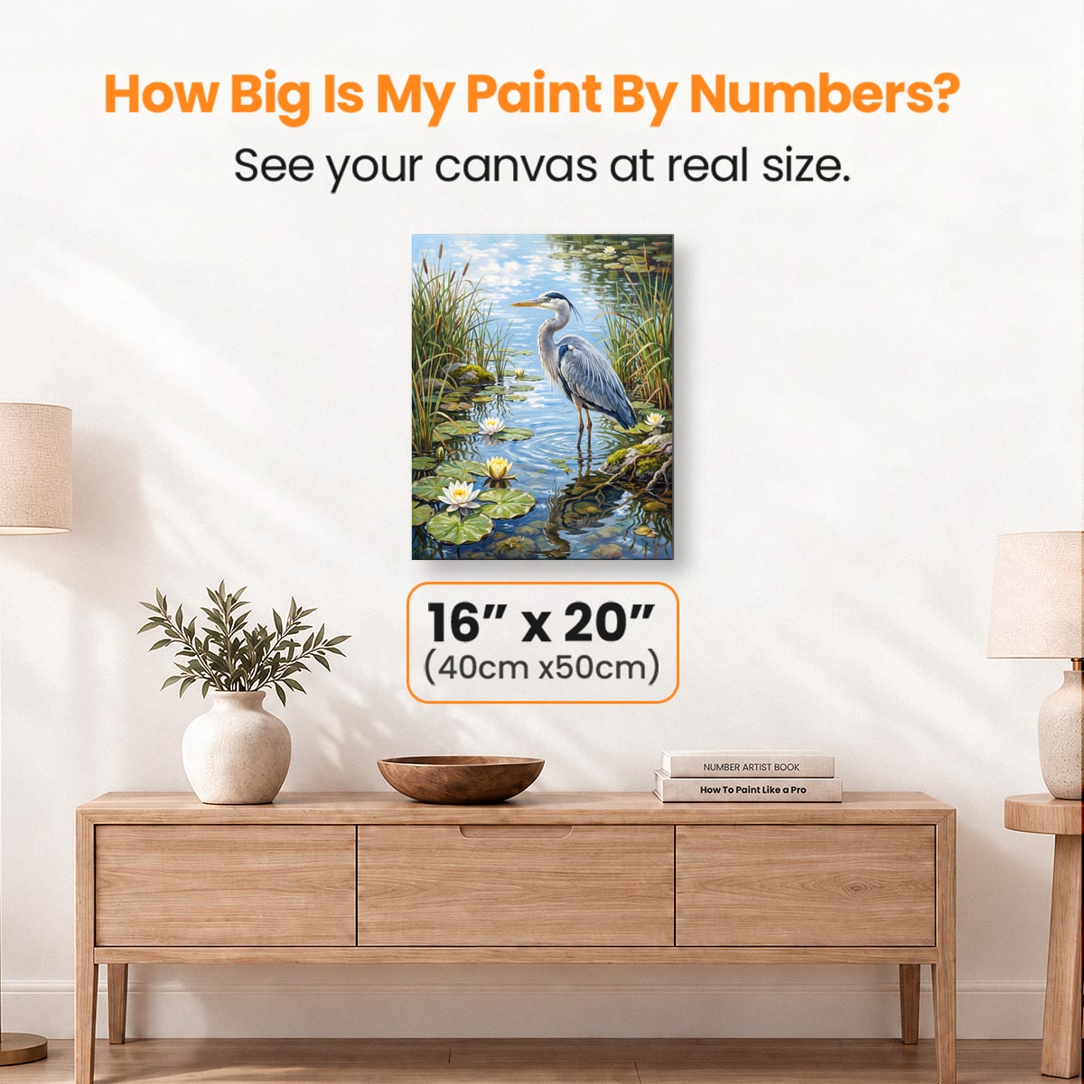 Heron Stillness - Number Artist Paint by Numbers Kits
