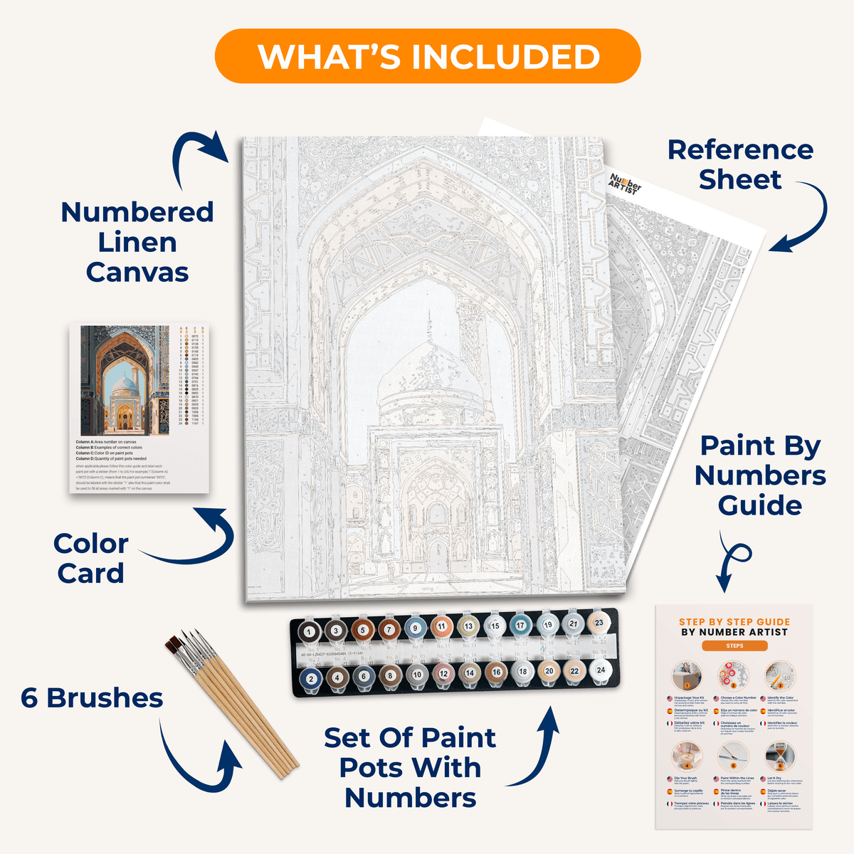 This image depicts a grand architectural structure that appears to be a traditional Islamic mosque or minaret.