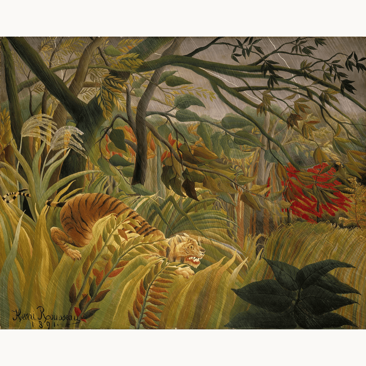Tiger in a Tropical Storm by Henri Rousseau - Number Artist Paint by Numbers Kits