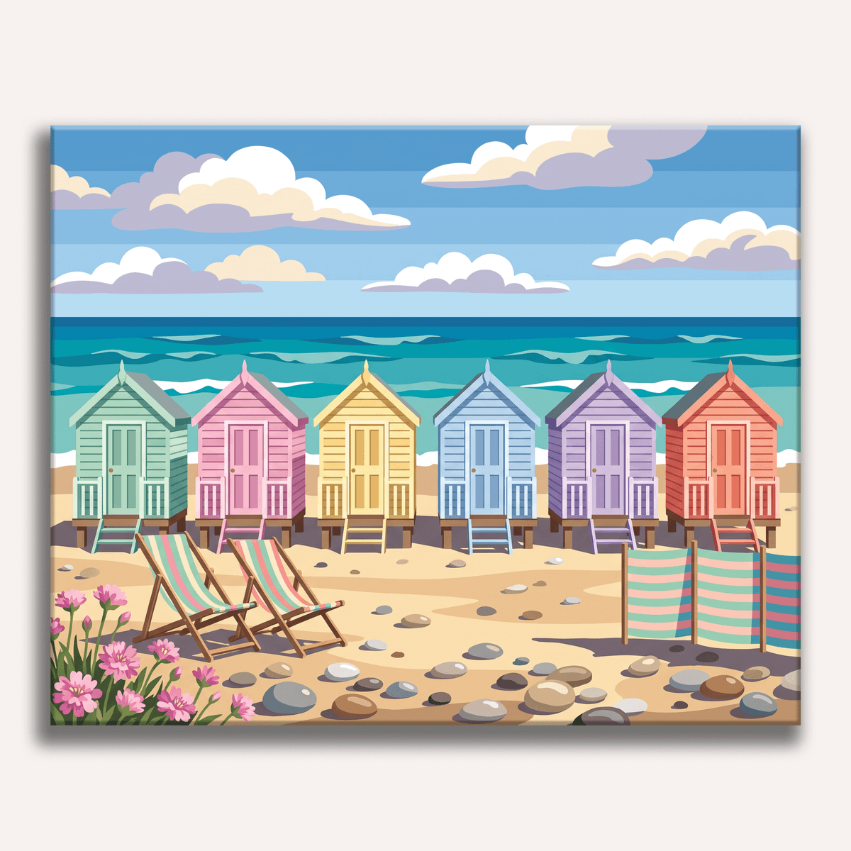 Pastel Beach Days - Number Artist Paint by Numbers Kits