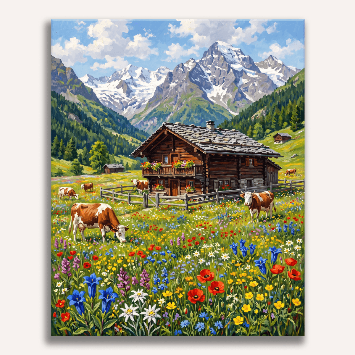 Swiss Chalet - Number Artist Paint by Numbers Kits