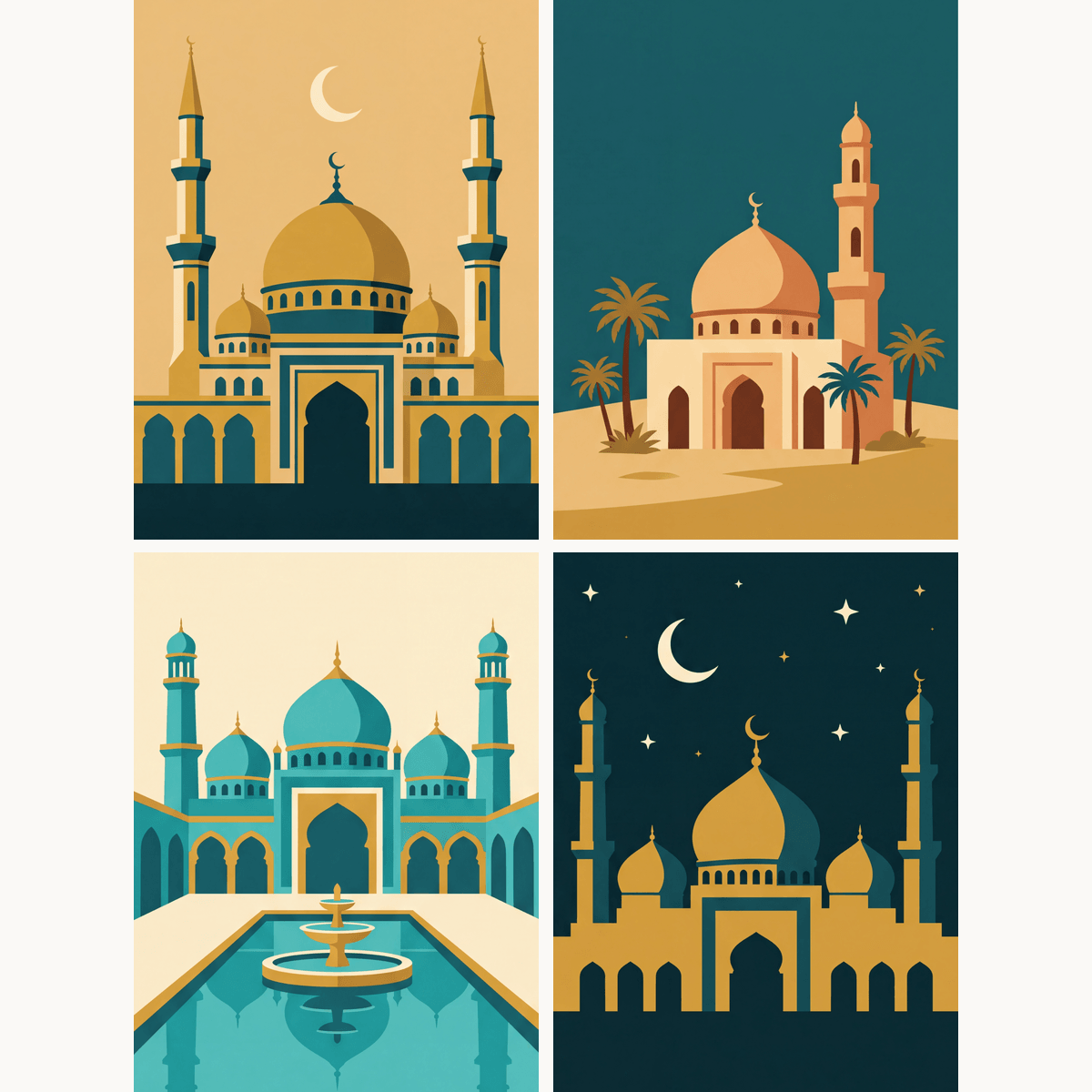 Grand Mosques - Number Artist Paint by Numbers Kits