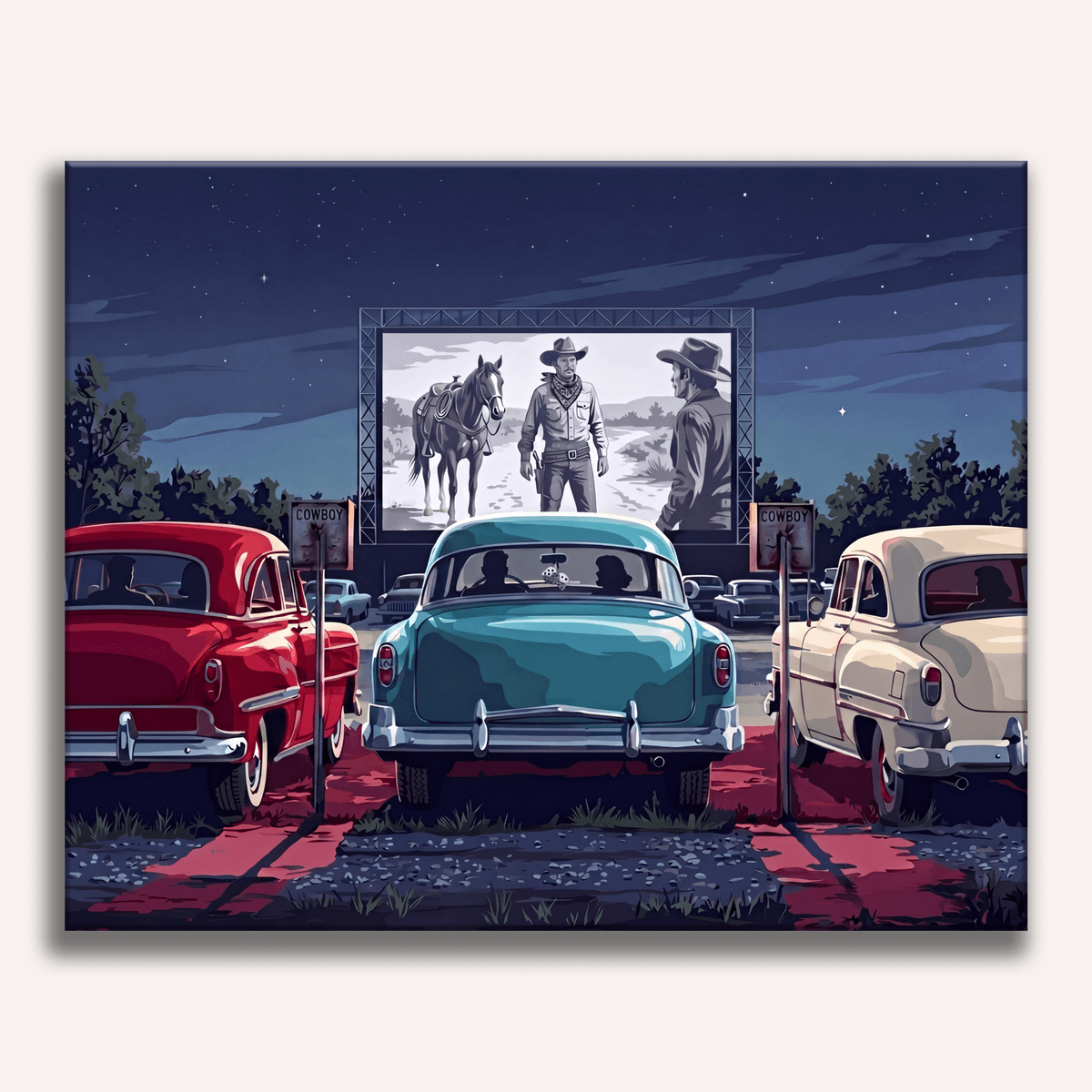 Drive in Theater - Number Artist Paint by Numbers Kits