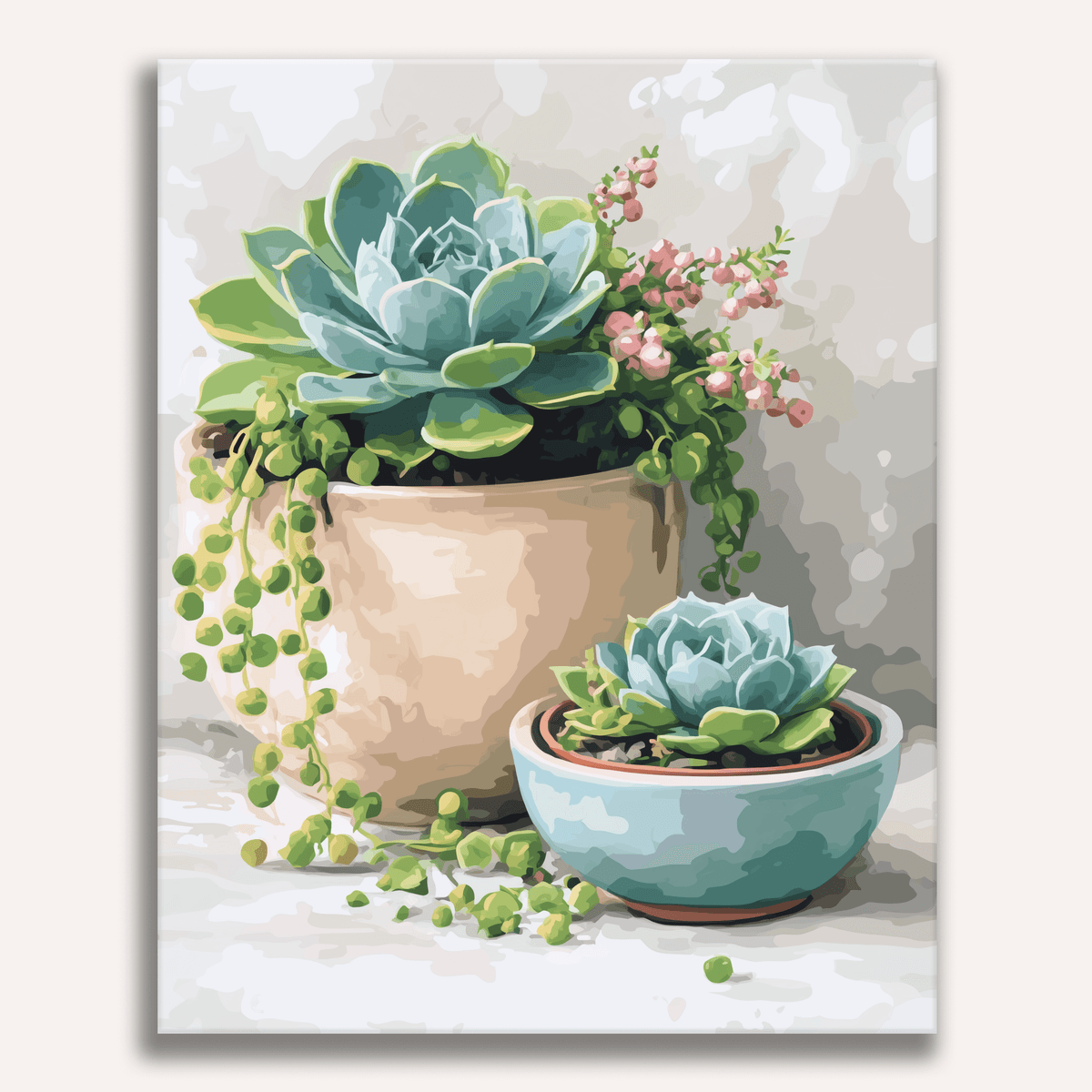 Succulent Pots - Number Artist Paint by Numbers Kits