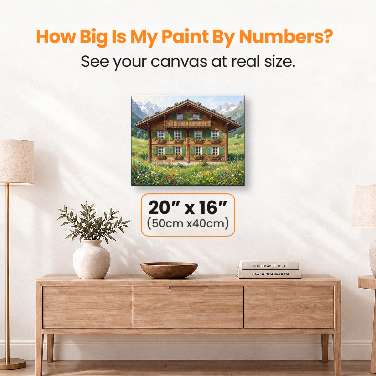 Alpine Chalet Glow - Number Artist Paint by Numbers Kits