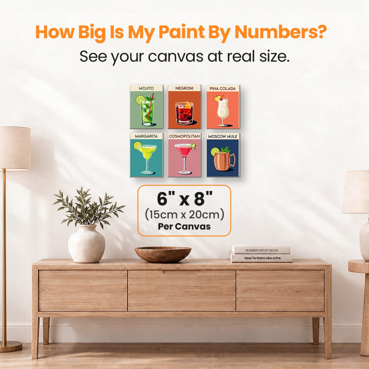 Classic Cocktails - Number Artist Paint by Numbers Kits