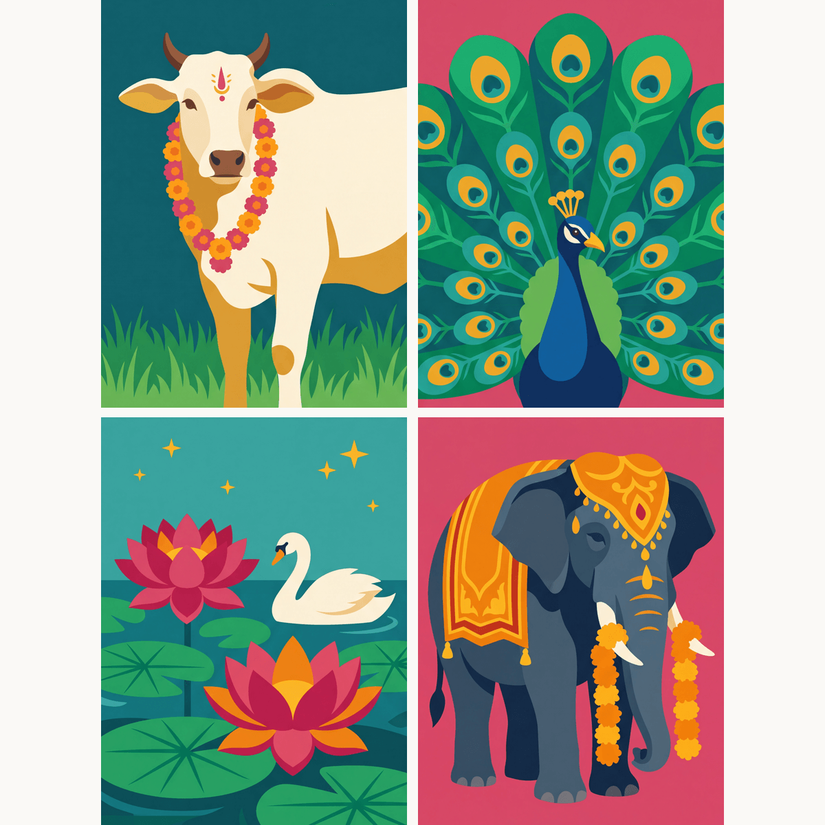 Sacred Animals of India - Number Artist Paint by Numbers Kits