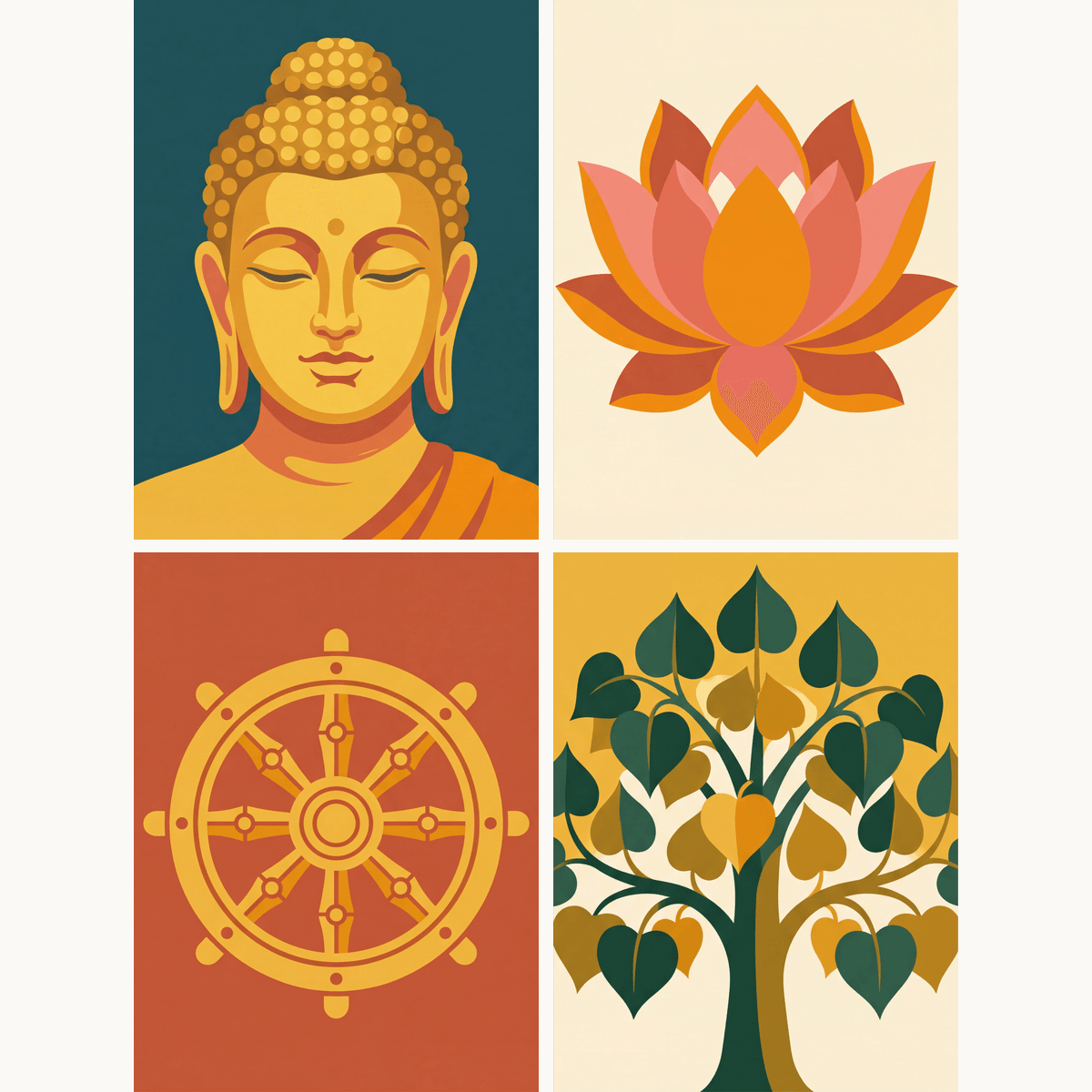 Buddhist Symbols - Number Artist Paint by Numbers Kits