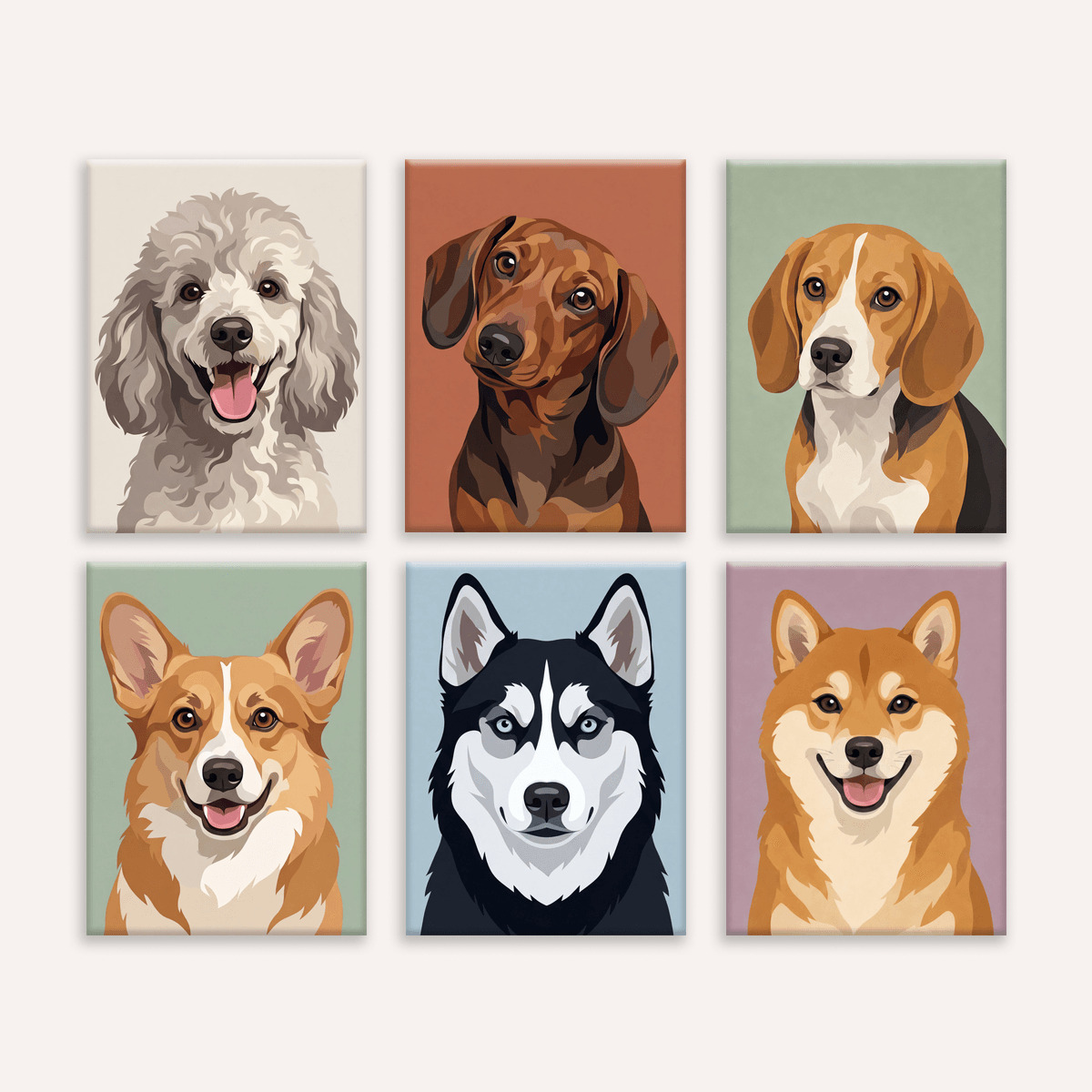 Pup Portraits Vol. 2 - Number Artist Paint by Numbers Kits