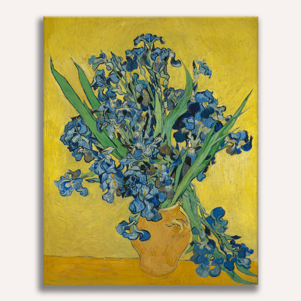 Still Life Vase with Irises Against a Yellow Background by Vincent Van Gogh - Number Artist Paint by Numbers Kits