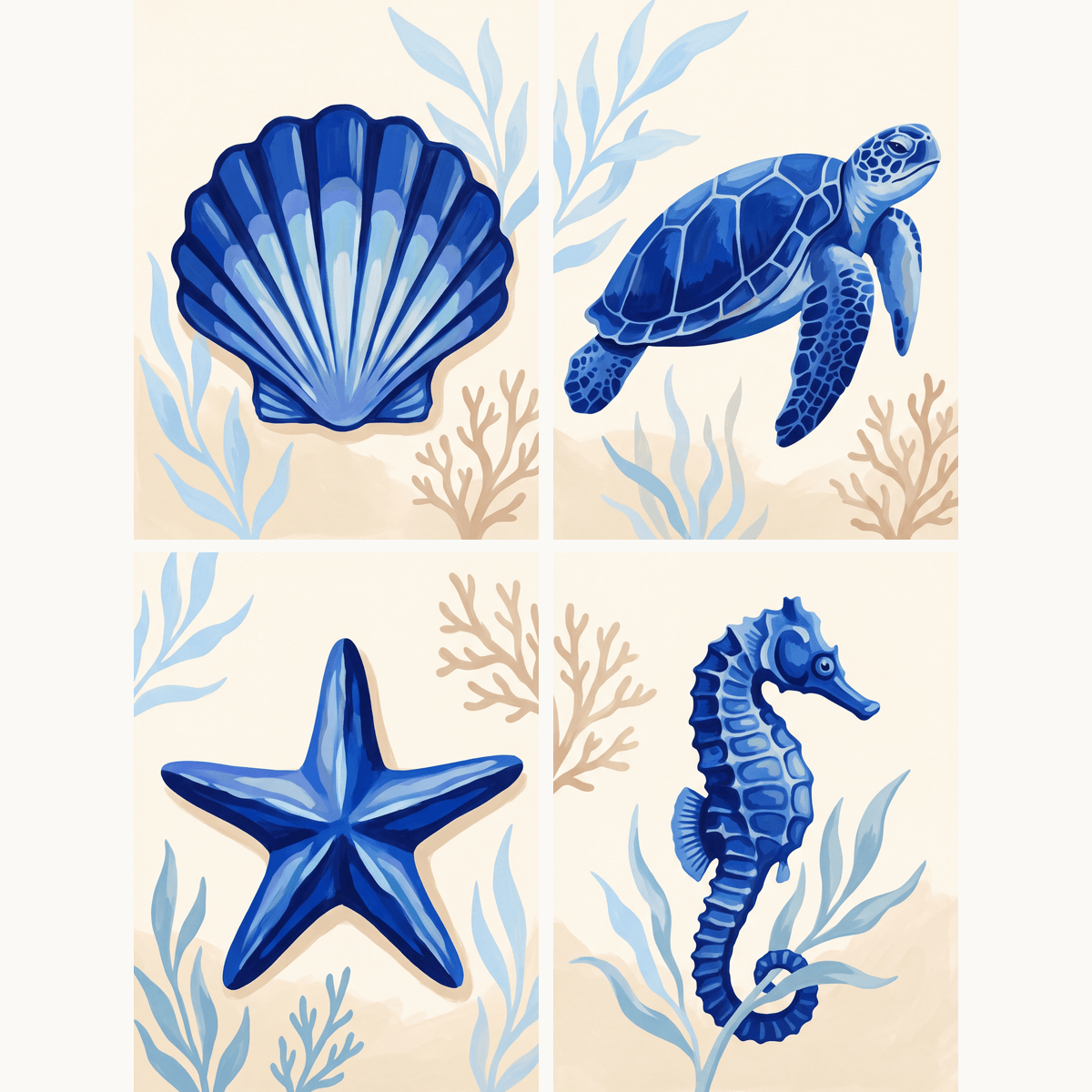Coastal Blue - Number Artist Paint by Numbers Kits