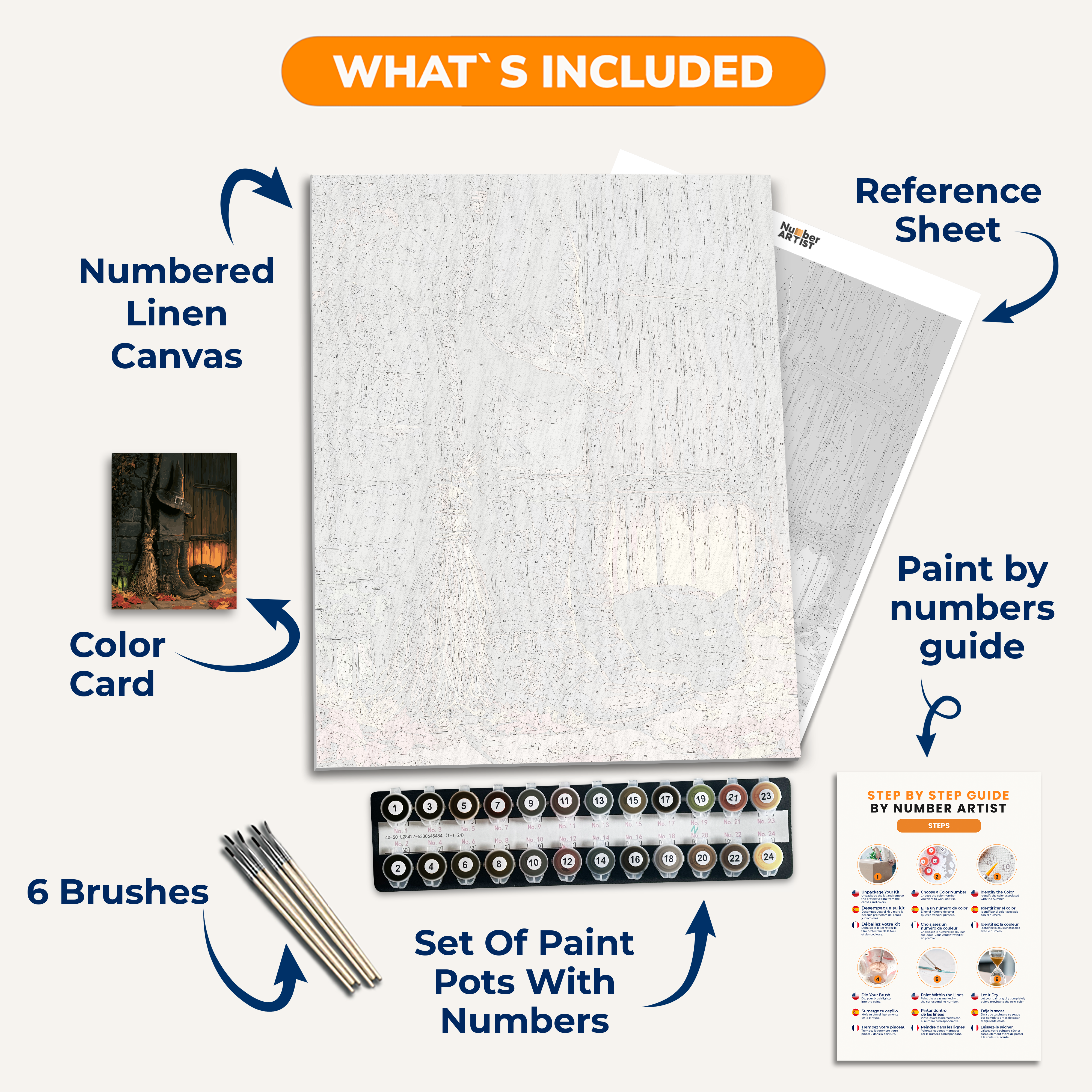Witch Accessories - Number Artist Paint by Numbers Kits