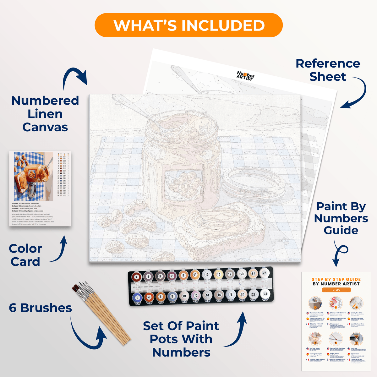 Peanut Butter Snack - Number Artist Paint by Numbers Kits