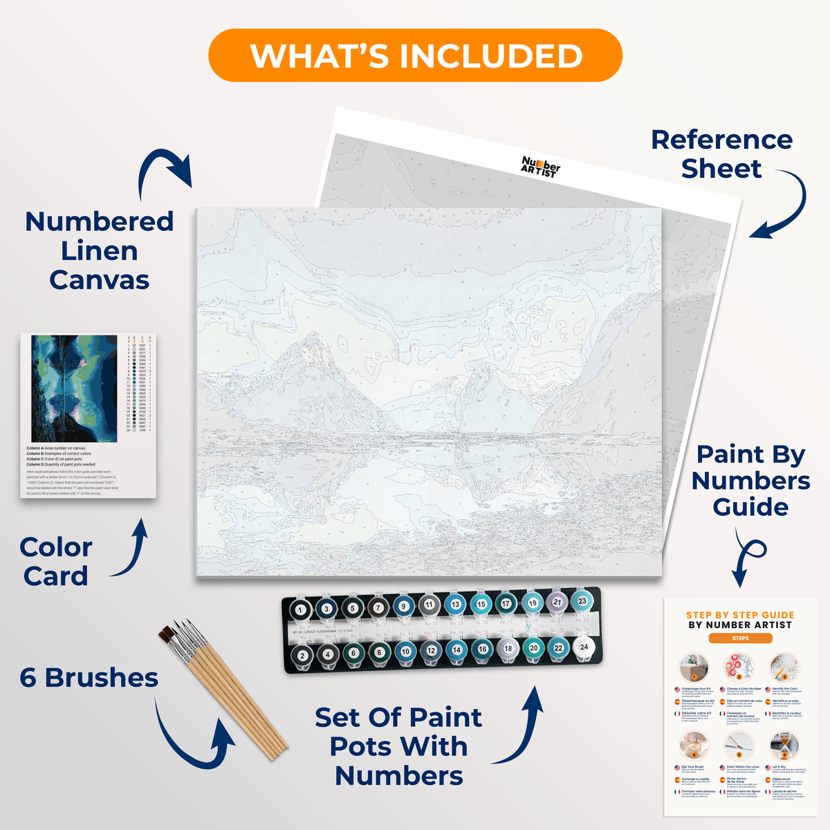 Fiordland National Park - Number Artist Paint by Numbers Kits