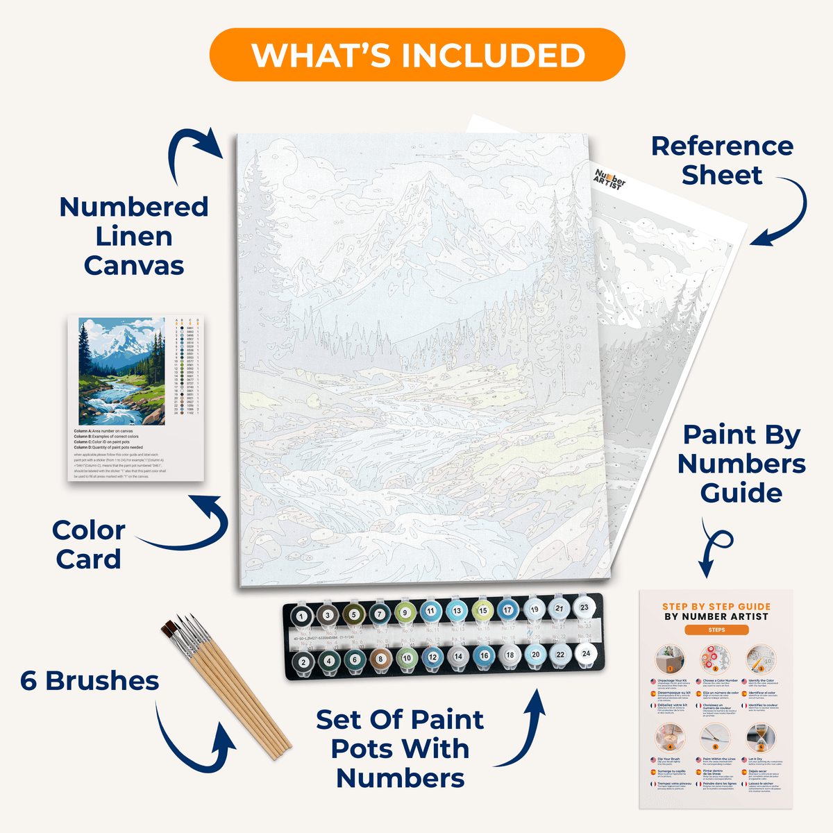 This is a landscape poster featuring an illustration of a mountainous terrain.
