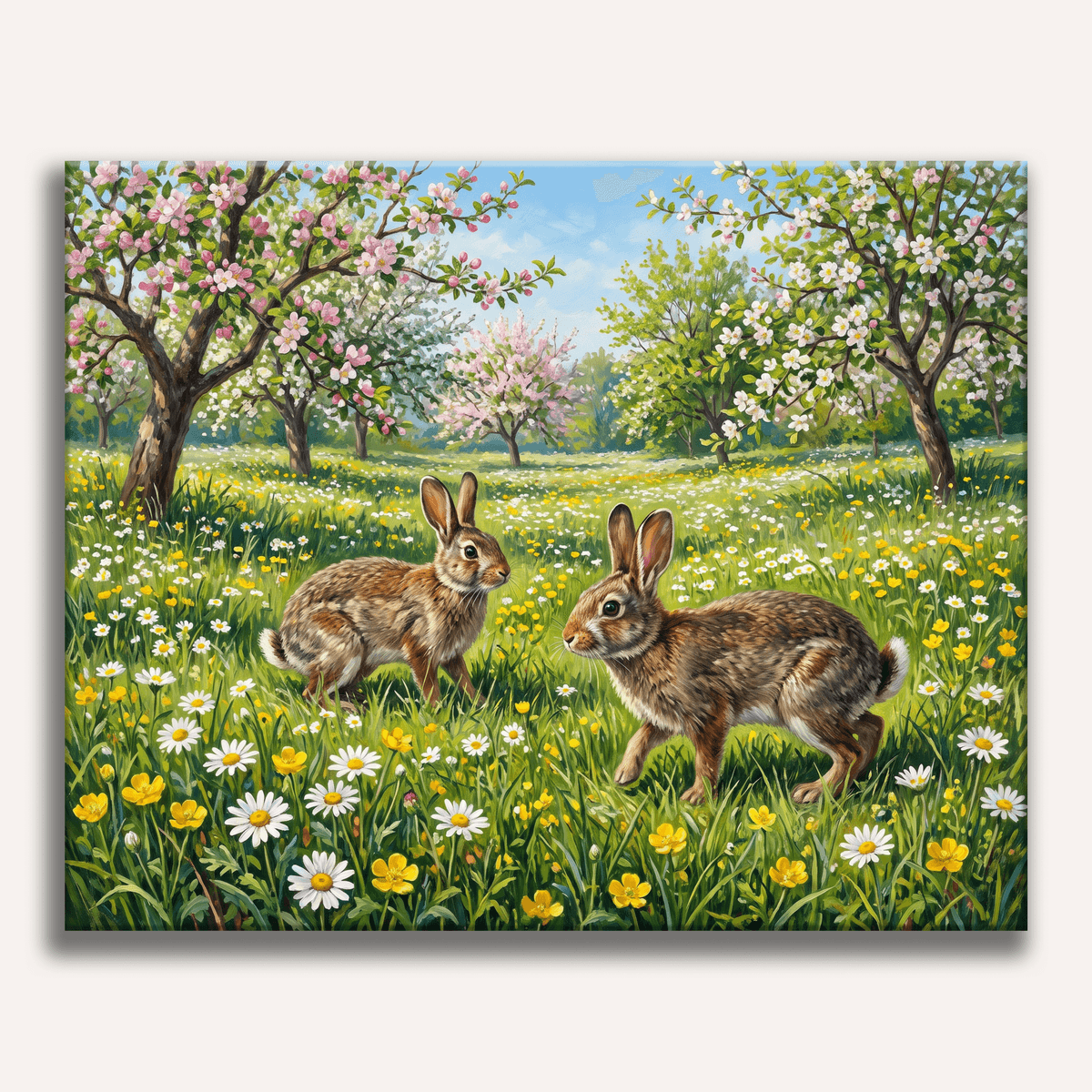 Meadow Bunny Bliss - Number Artist Paint by Numbers Kits