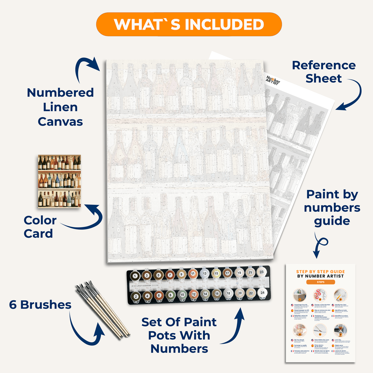 Wine Collection - Number Artist Paint by Numbers Kits