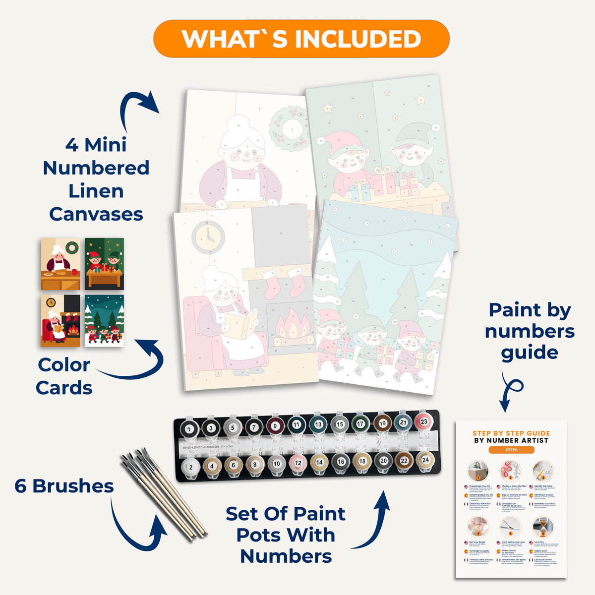Mrs Claus Kitchen - Number Artist Paint by Numbers Kits
