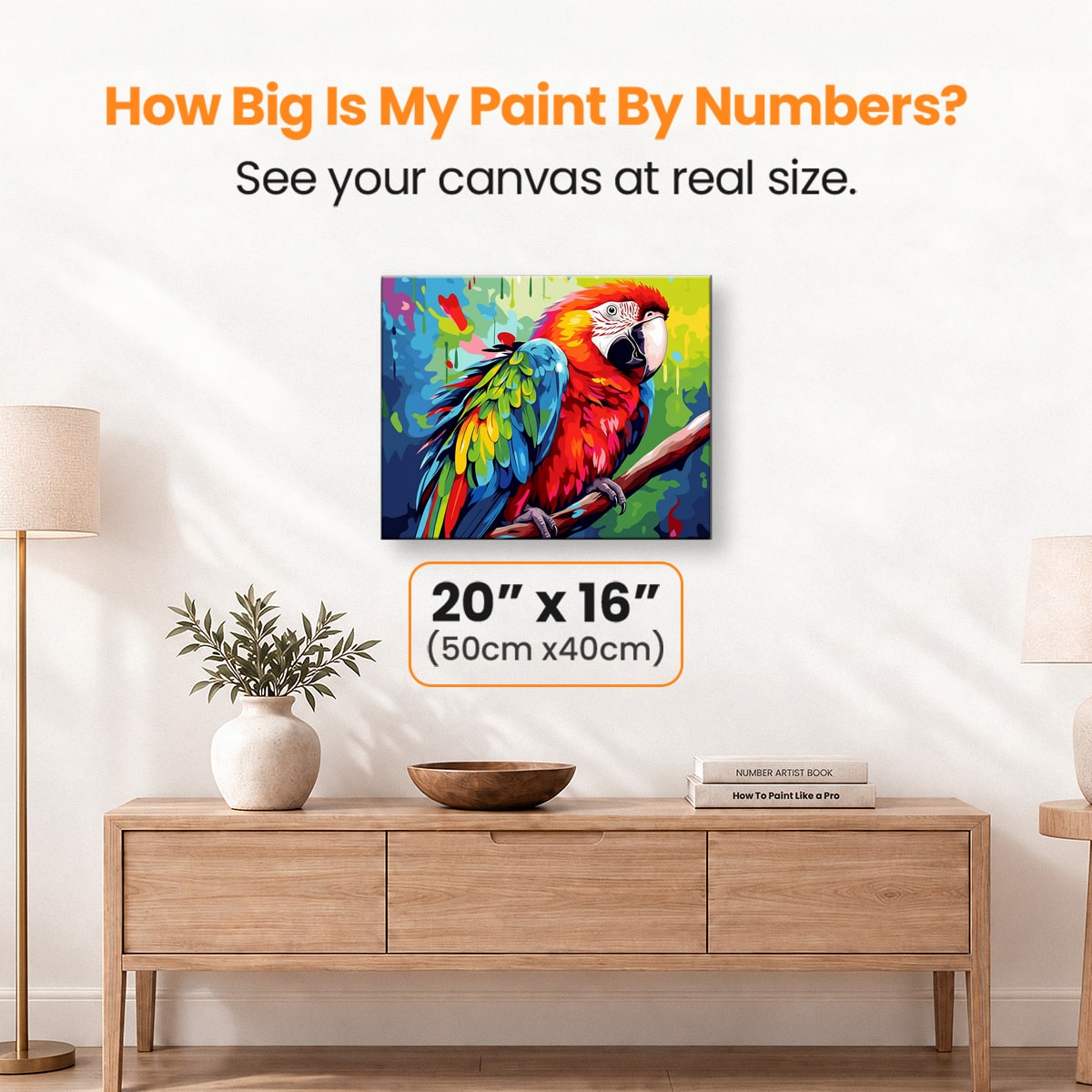 Scarlet Macaw - Number Artist Paint by Numbers Kits