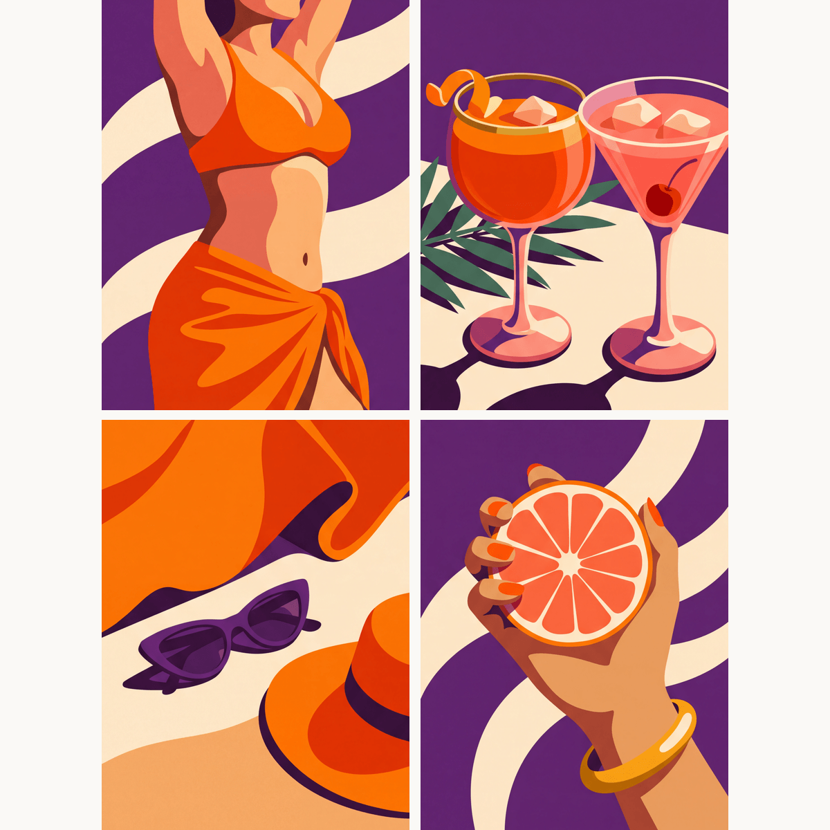 Sunset Cocktails - Number Artist Paint by Numbers Kits